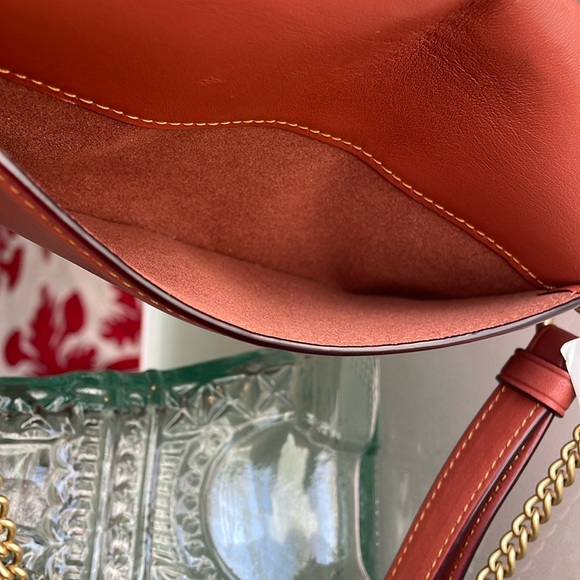 Coach Tabby Crossbody Wristlet Brass/Rust NWT - Picture 14 of 17